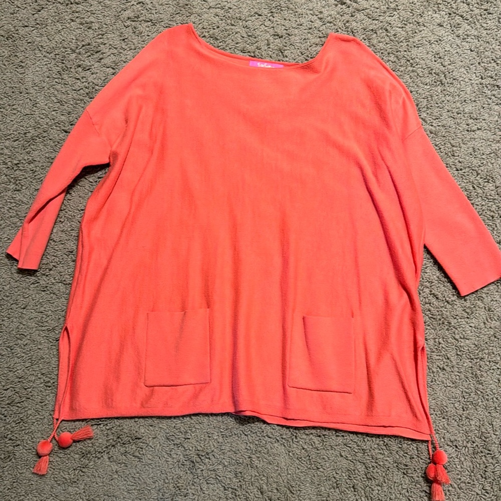 EUC Lilly Pulitzer Elba oversized tunic sweater sz L